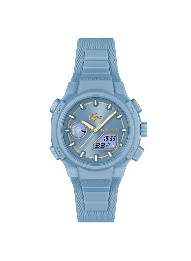 LACOSTE ساعة لاغوست round analog للنساء بعلبة شمسية زرقاء - 2001431 - Image 2