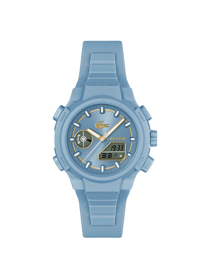 LACOSTE ساعة لاغوست round analog للنساء بعلبة شمسية زرقاء - 2001431 - Image 1