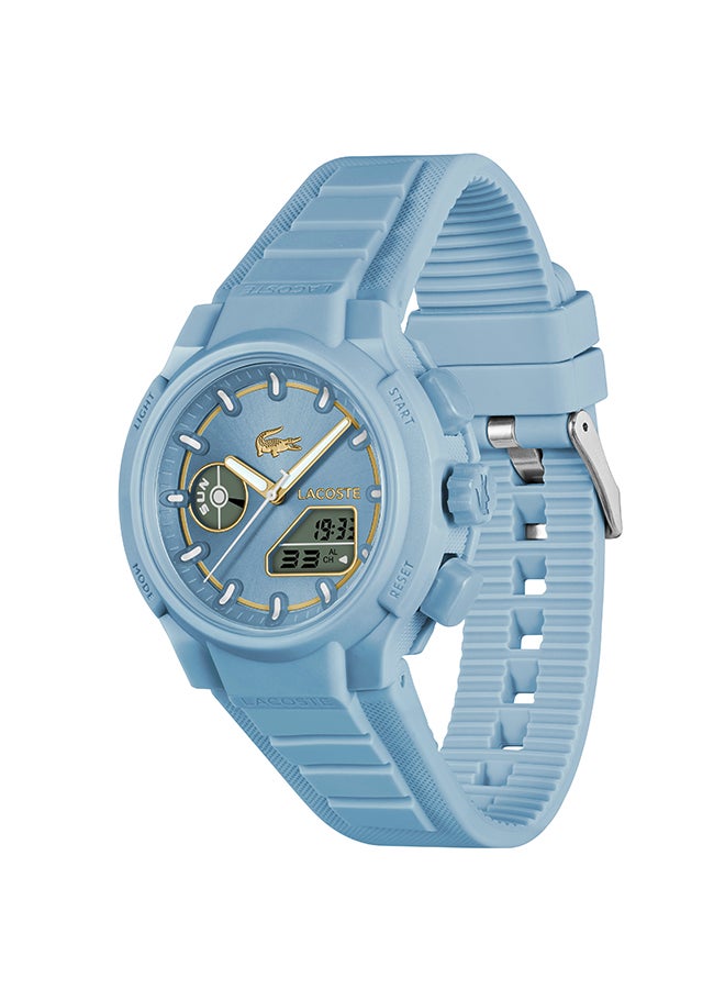 LACOSTE ساعة لاغوست round analog للنساء بعلبة شمسية زرقاء - 2001431 - Image 3