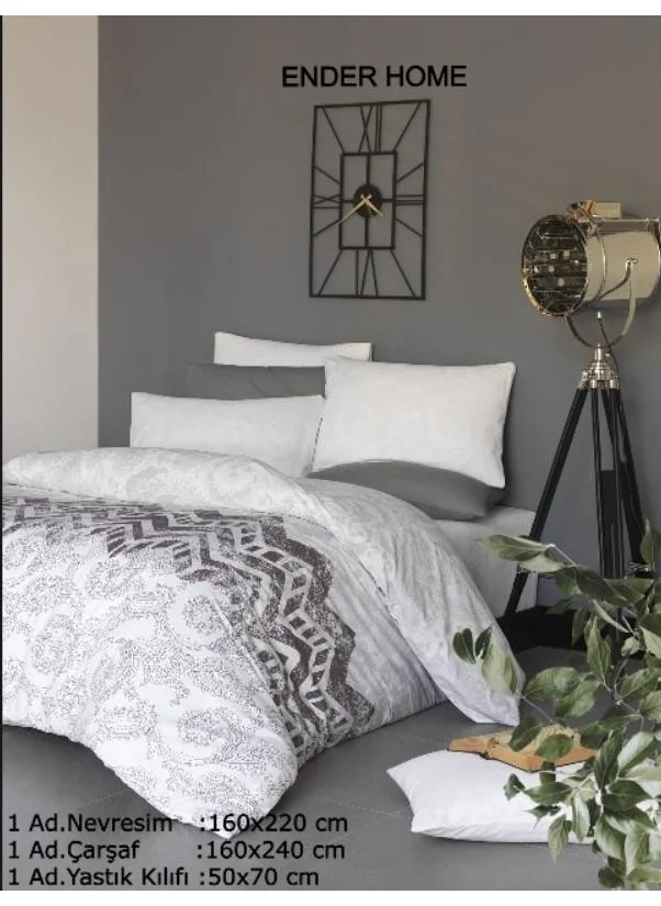 اندر هوم Shawl Pattern Printed Single Duvet Cover Set 160X220 cm Ranforce