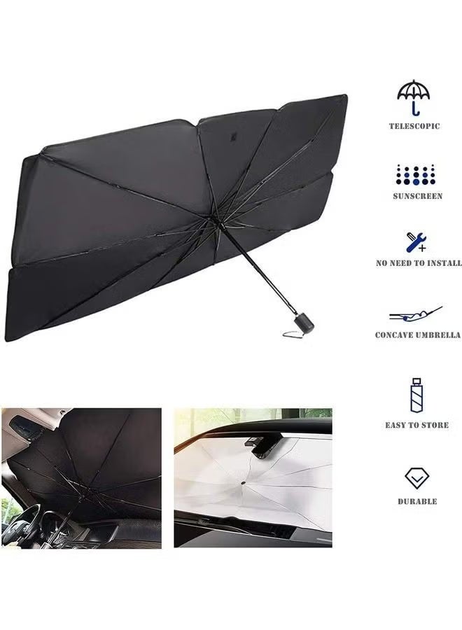 Foldable Car Front Windshield Sunshade – Keeps Interior Cool - Image 1