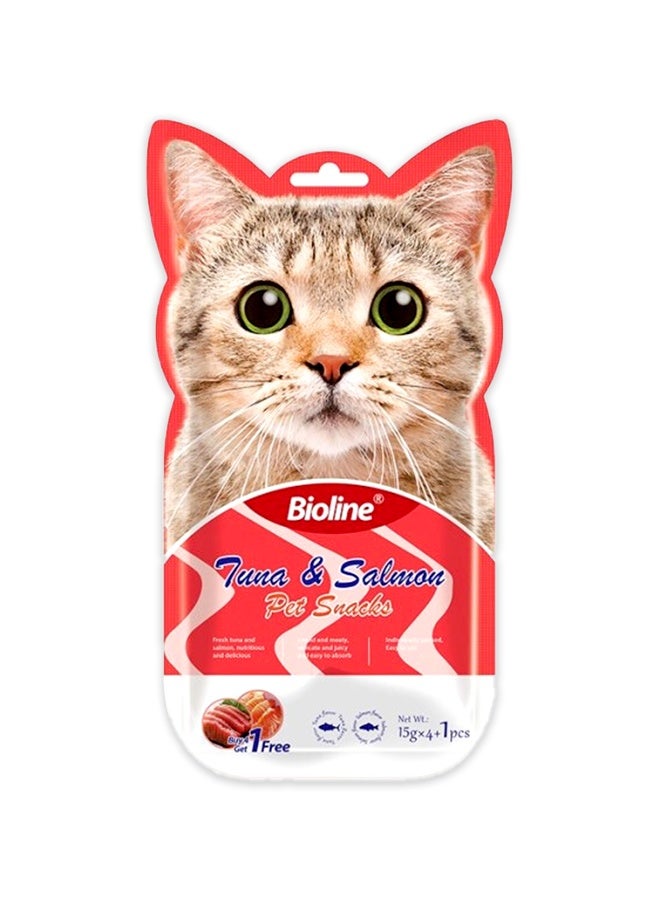 بايولاين مكافآت القطط بالتونة والسلمون - 75 جرام