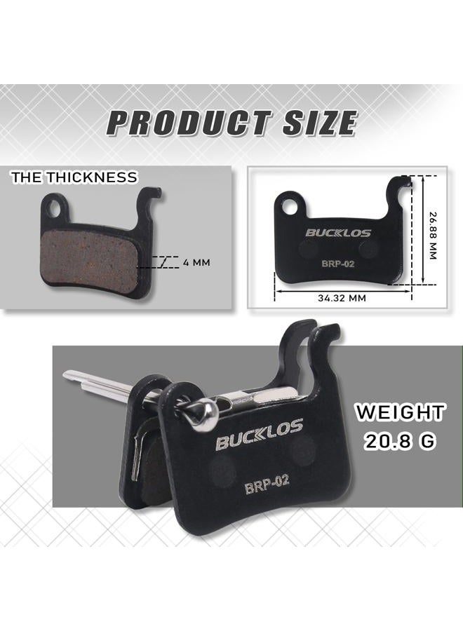 BUCKLOS Bike Disc Brake Pads - Bicycle Disk Brake Pads for Zoom/Shimano Deore XT XTR LX SLX Hone Alfine Saint for Ebike/Mountain Bike/Electric Bike/Road/Scooter(Metallic) - Image 4