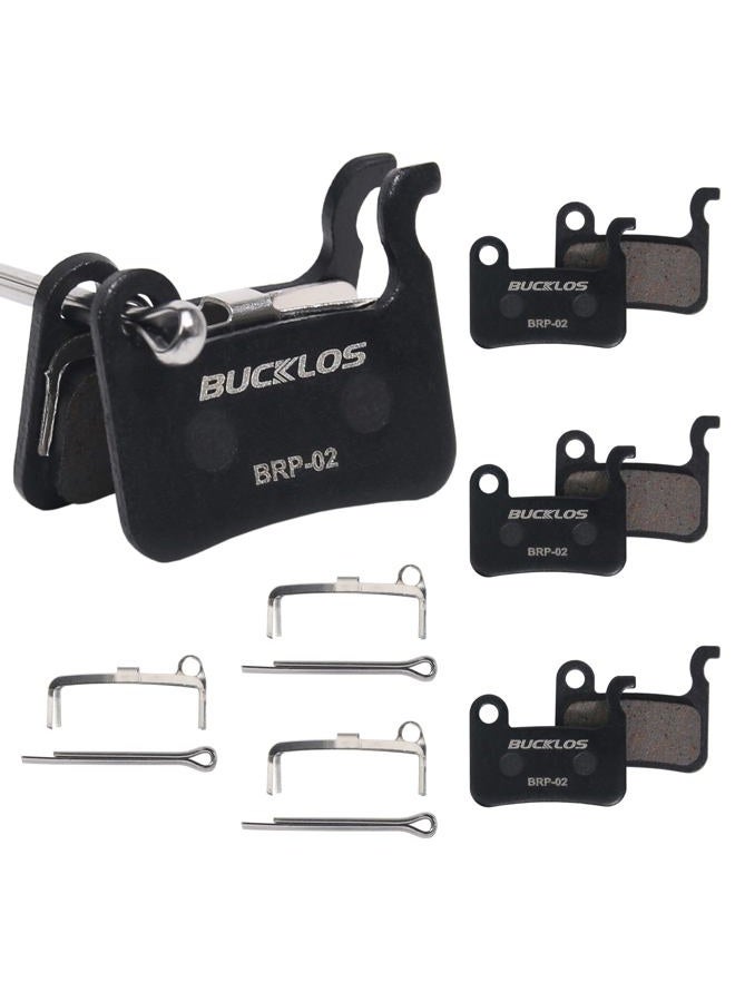 BUCKLOS Bike Disc Brake Pads - Bicycle Disk Brake Pads for Zoom/Shimano Deore XT XTR LX SLX Hone Alfine Saint for Ebike/Mountain Bike/Electric Bike/Road/Scooter(Metallic) - Image 1