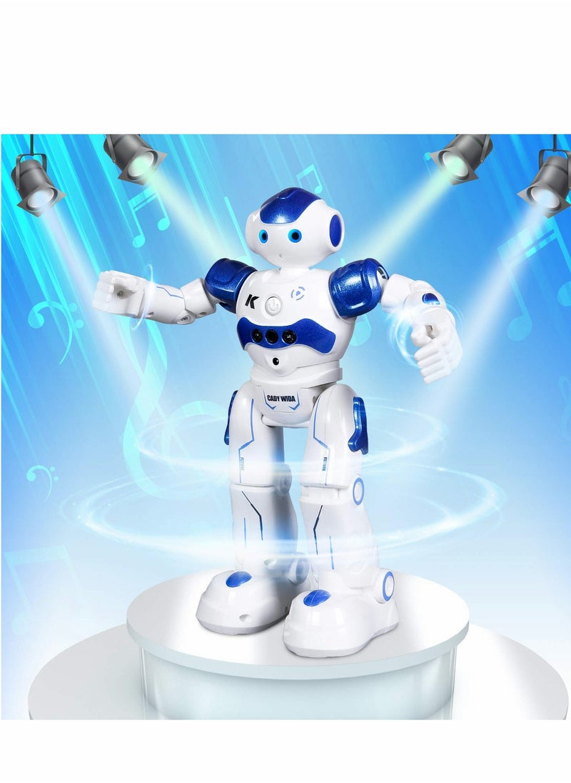 Excefore - RC Robot Toy, Gesture Sensing Remote Control Robot for Kid 3-8 Year Birthday Gift Present, Blue - Image 1
