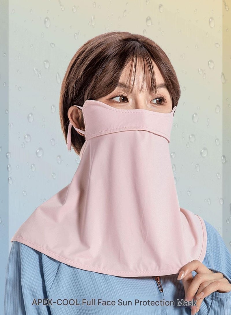 Goolsky Women Ice Silk Sun Protection Face Mask – Full Face UV Shield Breathable Eye Area Cover Neck Guard, Driving Veil - Image 2