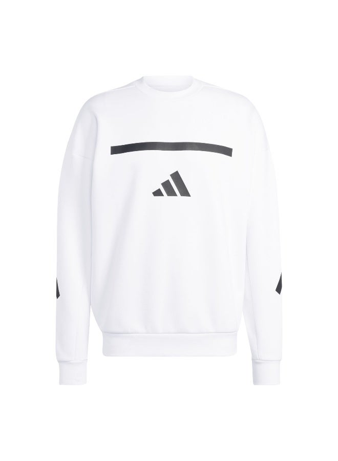 Adidas M Z.N.E. Crw White Training Sweatshirts For Men XS  - Image 1