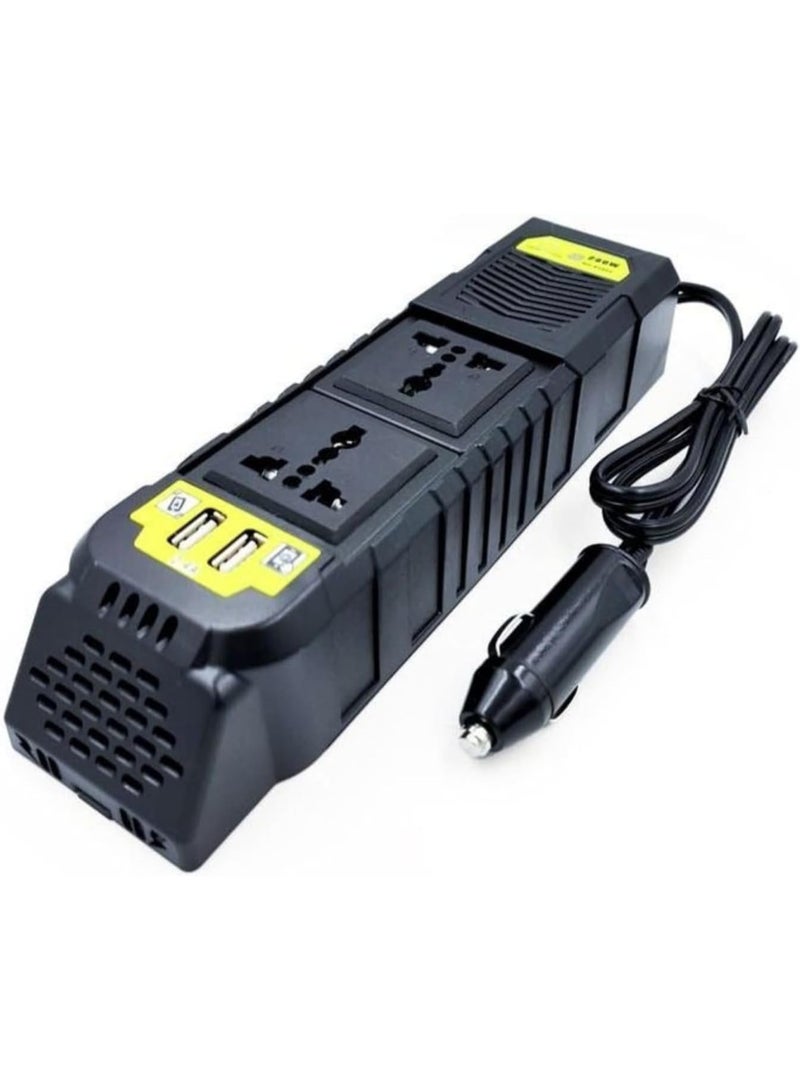 LC Power Adapter 200W Inverter Dual Socket USB Car Charger 12V to 220V Converter - Image 3