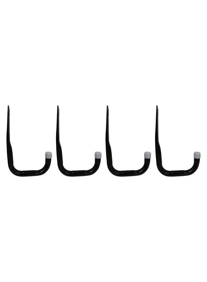 Shepherd Hardware 8089E Heavy Duty Steel 5-Inch Garage Storage Utility Hooks, 4 Pack, Black - Image 2