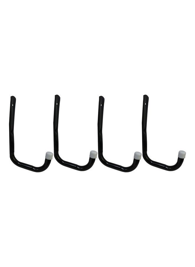 Shepherd Hardware 8089E Heavy Duty Steel 5-Inch Garage Storage Utility Hooks, 4 Pack, Black - Image 1