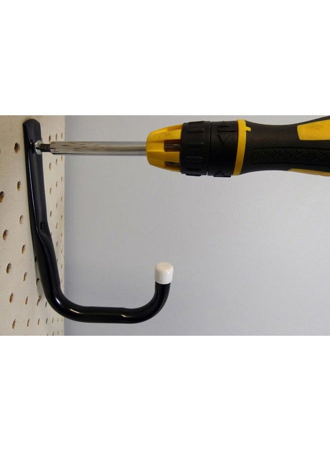 Shepherd Hardware 8089E Heavy Duty Steel 5-Inch Garage Storage Utility Hooks, 4 Pack, Black - Image 5
