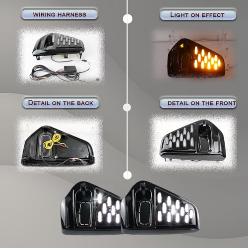 GEEGEETOP Switchback White/Amber/Blue LED Front Fog Daytime Running Lamp Bumper Light Flash LED Sequential Turn Signal Feature Compatible with Nissan KICKS 2021 2022 Accessories - Image 4