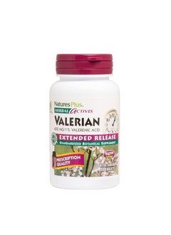 NaturesPlus Herbal Actives Valerian Extended Release Tablets - 600 mg, 30 Vegan Tablets - Vegetarian, Gluten-Free - 30 Servings