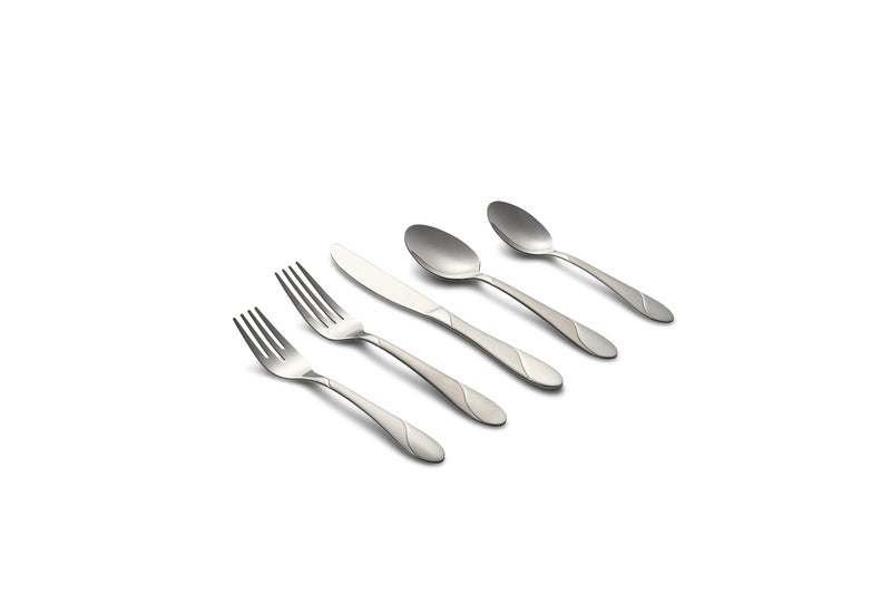 Cambridge Silversmiths Swirl Sand 89-Piece Flatware Set - Image 1