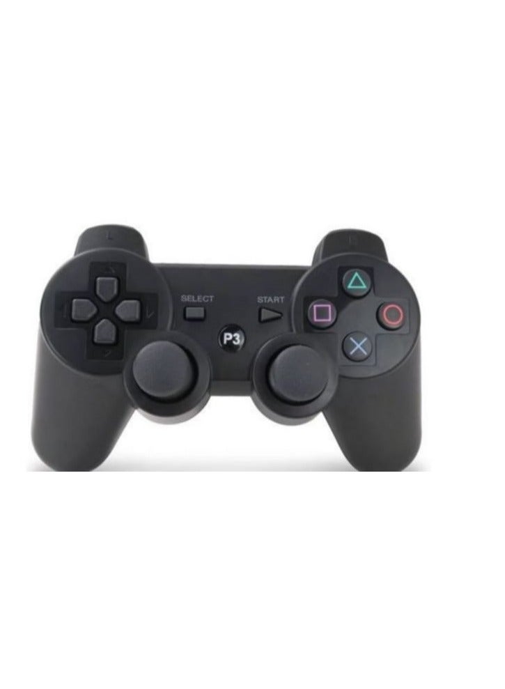 Black PlayStation 3 controller, red camouflage case, and charger connector - Image 2