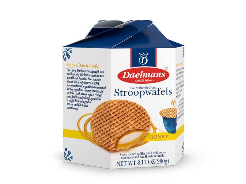 DAELMANS Stroopwafels, Dutch Waffles Soft Toasted, Honey, Office Snack, Kosher Dairy, Made In Holland, 8 Stroopwafels Per Box, 8.11 Oz (Pack of 1) - Image 2