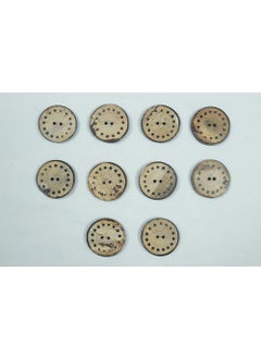 Wooden Button 33 MM Size with Two Holes Handmade Coconut Shell Material Pack of 10 PCS