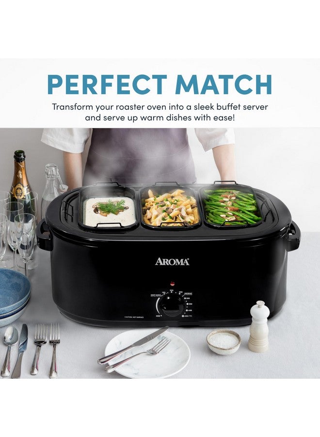 Aroma AROMA® Triple Buffet Server Accessory for Aroma 18-Qt., 20-Qt., and 22-Qt. Roaster Ovens  - Image 3