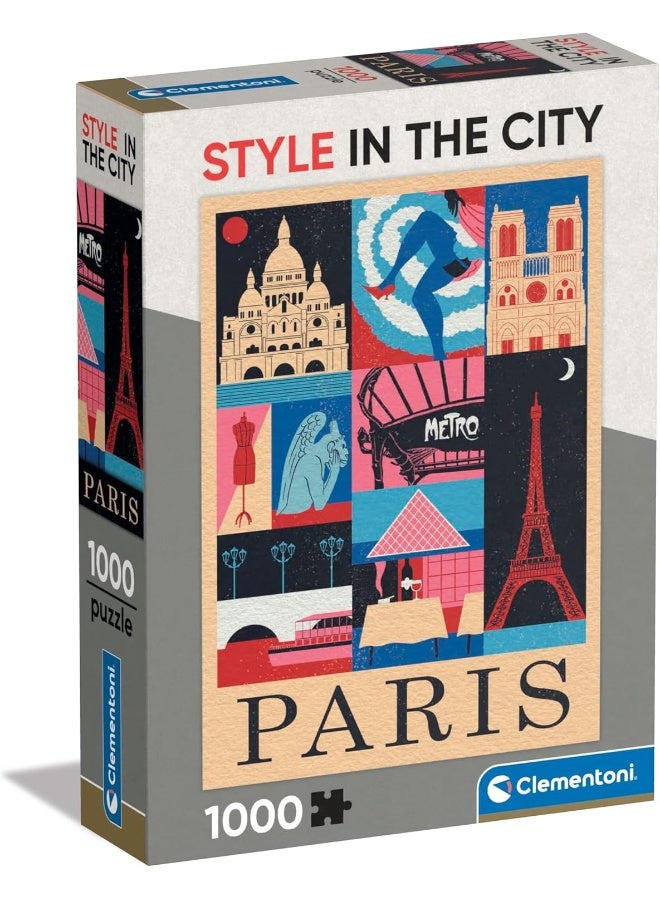Clementoni Style in The City Paris Jigsaw Puzzle (1000 Pieces) - Image 1