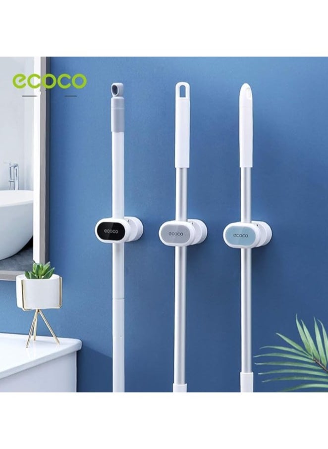 ecoco - Wall Mounted Mop Rack Mop Holder Hook For Kitchen Bathroom Bedroom - Image 1