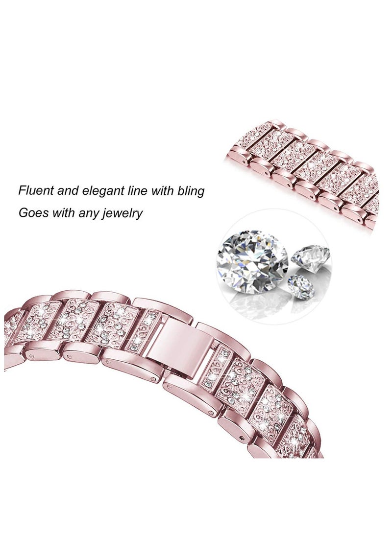 RTYY Bling Watch Bands Compatible with Apple Watch Series Band 42mm/41mm/40mm/38mm Iwatch Series 10/9/8/7/6/SE/5/4/3/2/1, Women Metal Rhinestone Dressy Replacement Wristband，Women's metal apple watch strap - Image 5