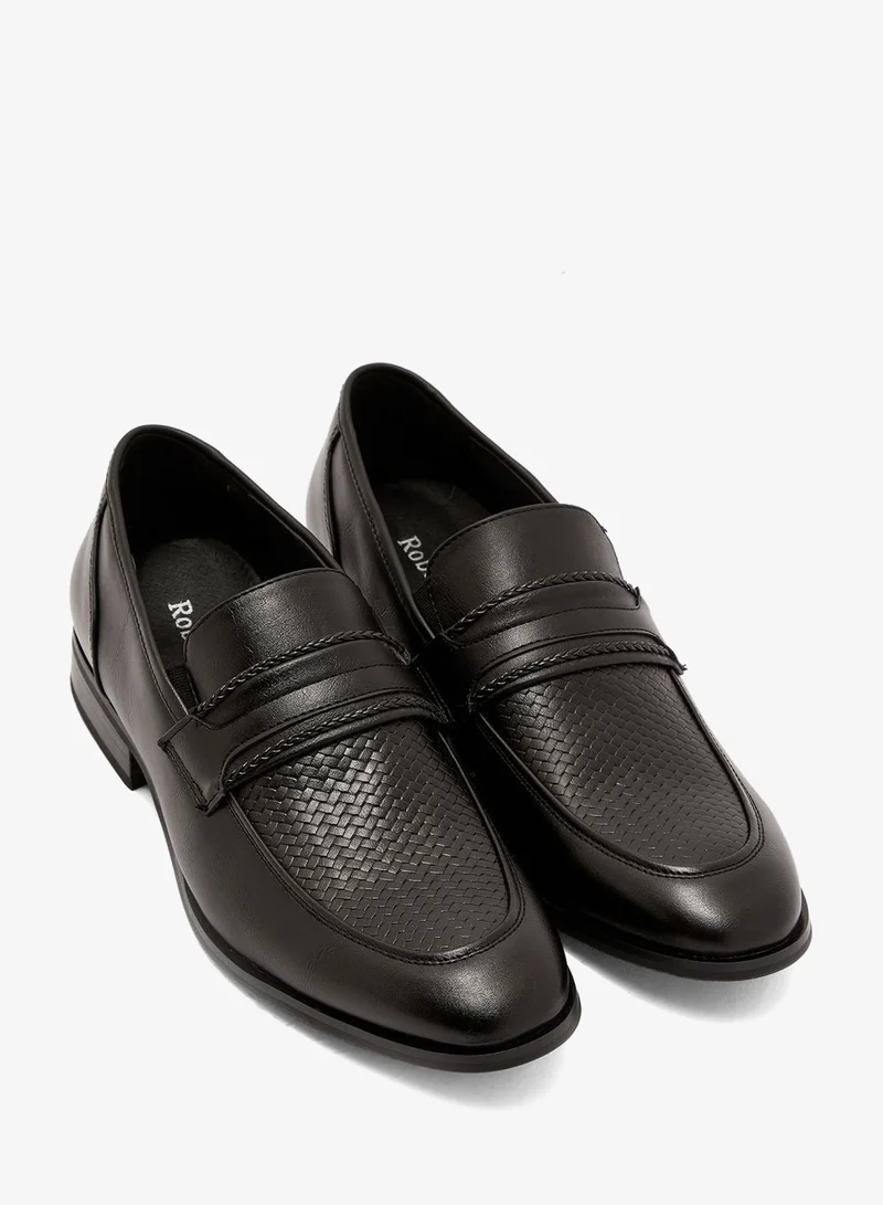 Robert Wood  Formal Textured Apron Slip Ons for Men | Best Price UAE
