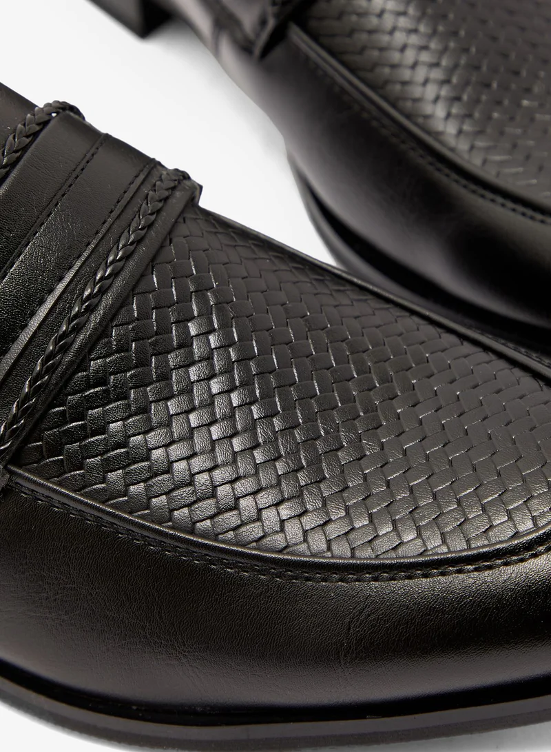 Robert Wood  Formal Textured Apron Slip Ons for Men | Best Price UAE