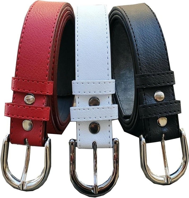 Başkent Çanta Başkent Bag Women's 3-Piece Denim and Fabric Trouser Belt