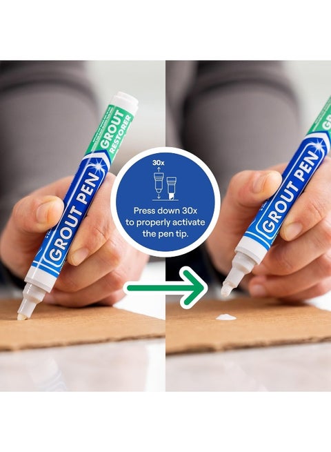 Grout Pen - Ideal To Restore The Look Of Tile Grout Lines 5Mm Grey