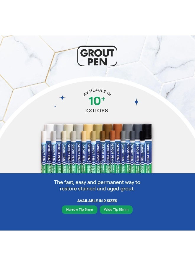 Grout Pen - Ideal To Restore The Look Of Tile Grout Lines 5Mm Grey