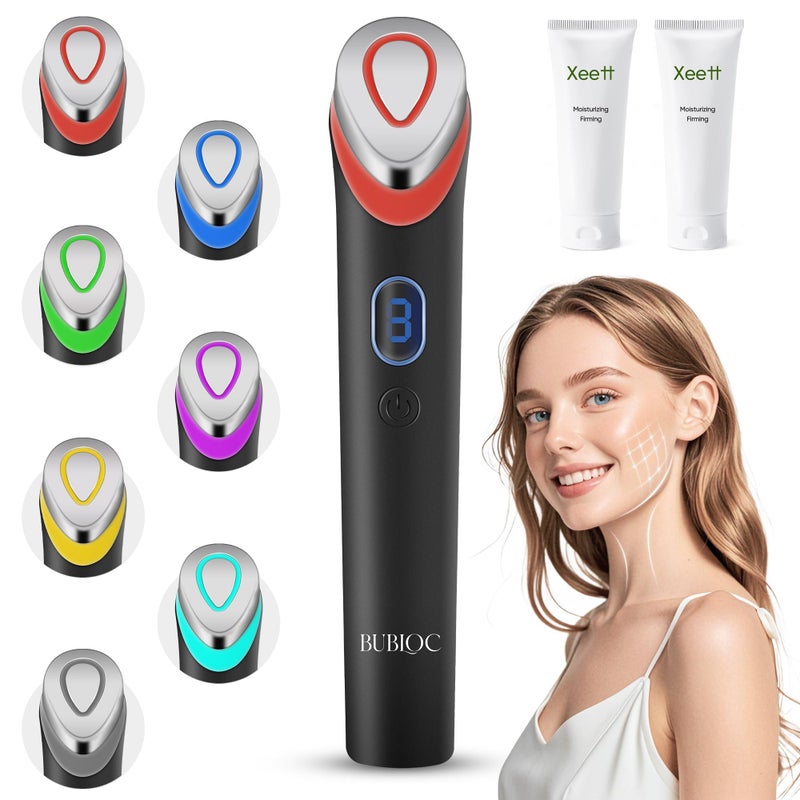 PleySyncz 7-in-1 Face Massager Tool with 7 Light,Therapy for Face,Neck,Body,Wrinkle Reduction Device with Enhanced Absorption - Image 1