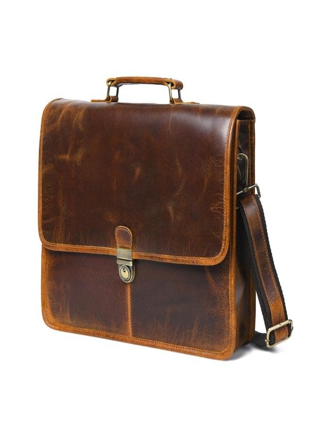 MaheTri Buffalo Leather Executive Briefcase | Premium Men’s Business Laptop Bag | Genuine Leather, Spacious Document & Accessory Storage | Comfortable Handles & Adjustable Strap - Image 4