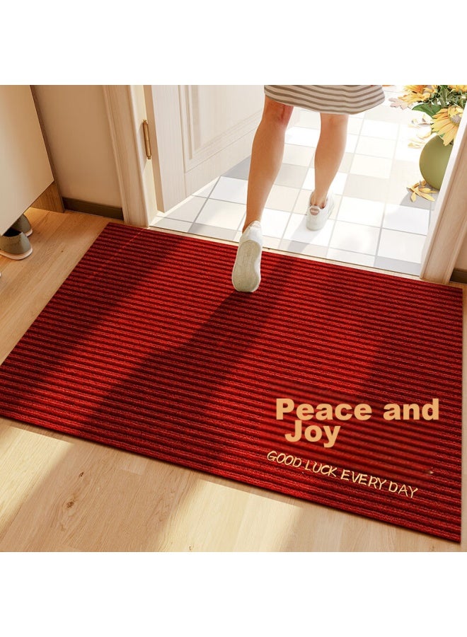 Yishang Entrance Door Mat, Dirt-resistant Doormat For Entryway, High-quality Non-slip Carpet, Cuttable Red Foot Mat For Home Use - Image 1