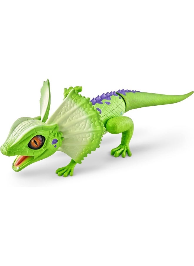 Zuru Robo Alive Light-Up Frill Neck Lizard Assorted 10 cm - 1 Piece Only, Color May Vary