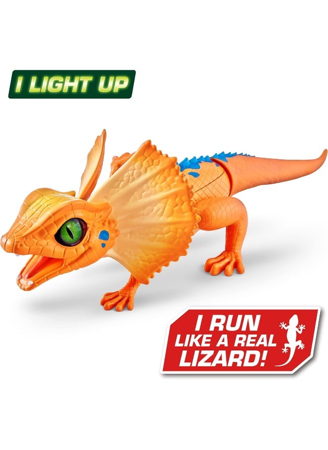 Zuru Robo Alive Light-Up Frill Neck Lizard Assorted 10 cm - 1 Piece Only, Color May Vary