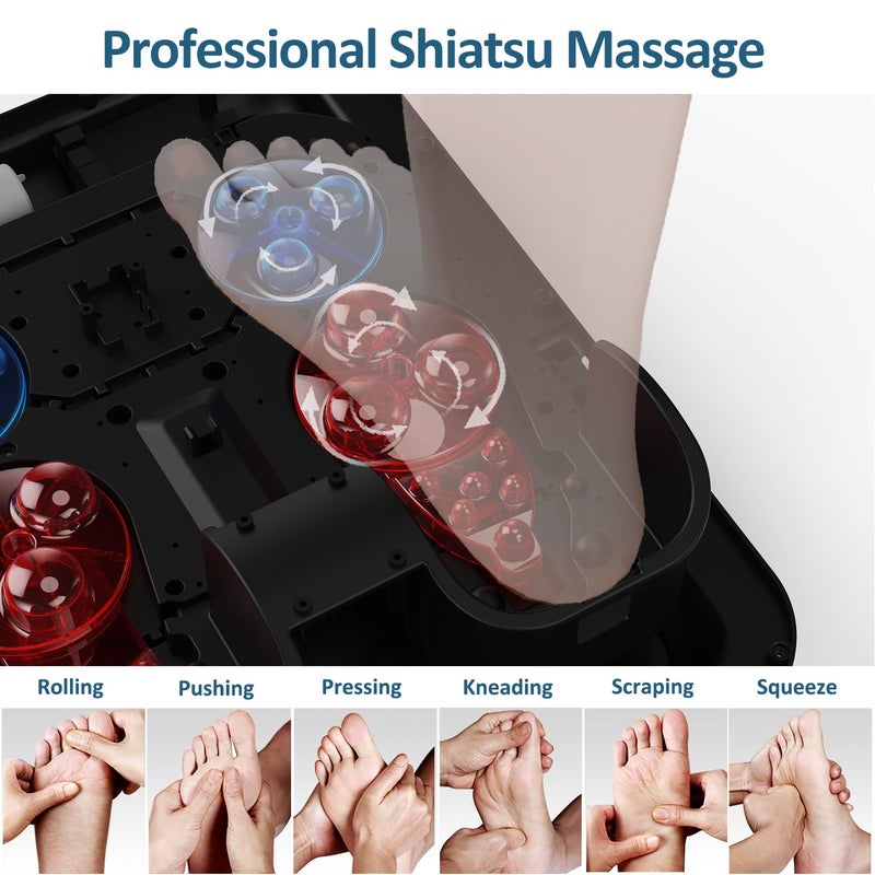 MOUNTRAX Foot Massager Machine with Heat, Gifts for Women Men, Shiatsu Foot Massager with Remote Control, Deep Kneading and Soothing Heat, Fits Feet Up to Men Size 12 (Blue) - Image 5