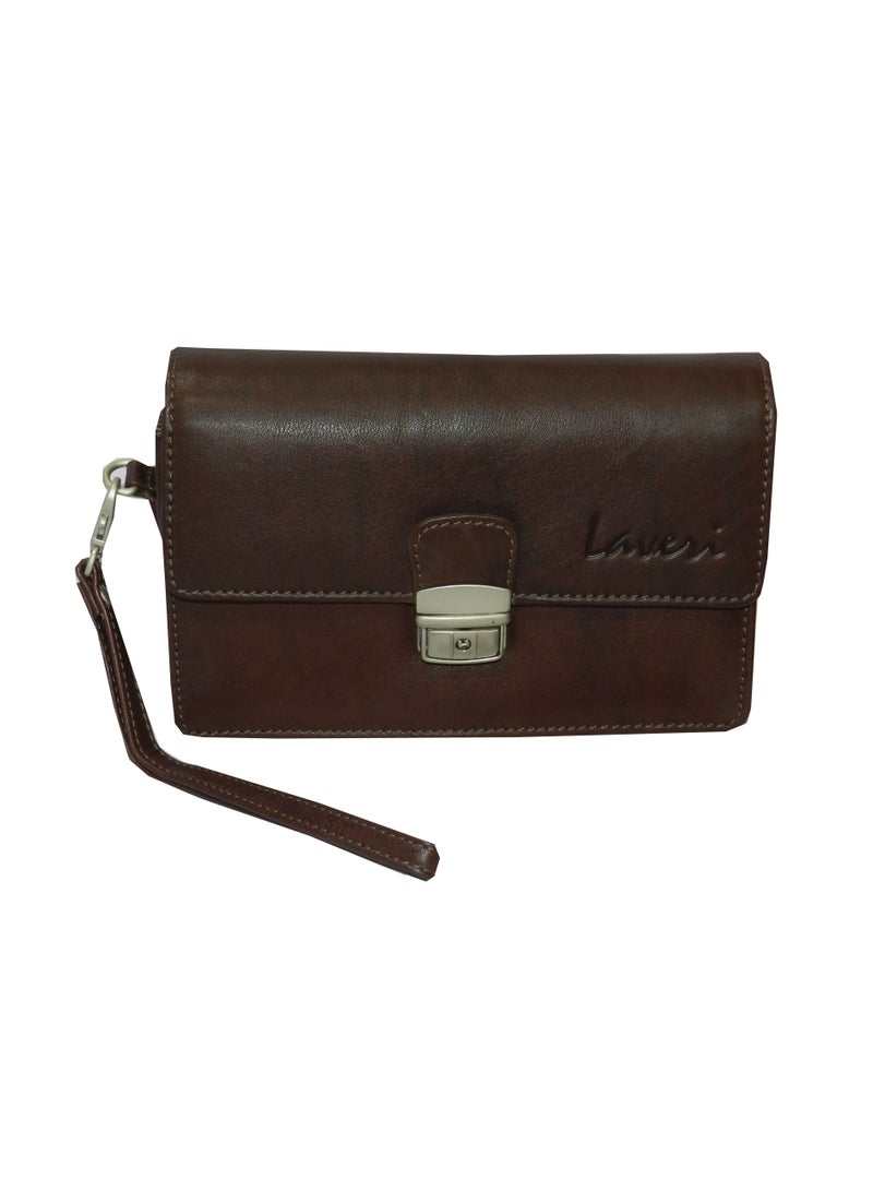 LAVERI LEATHER Laveri Genuine Leather Designer Hand Pouch For Travel  - Image 5