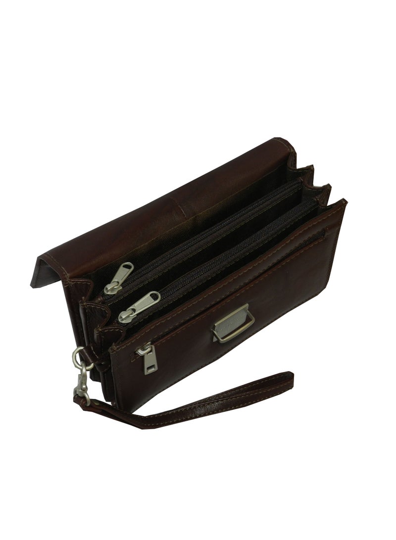 LAVERI LEATHER Laveri Genuine Leather Designer Hand Pouch For Travel  - Image 4