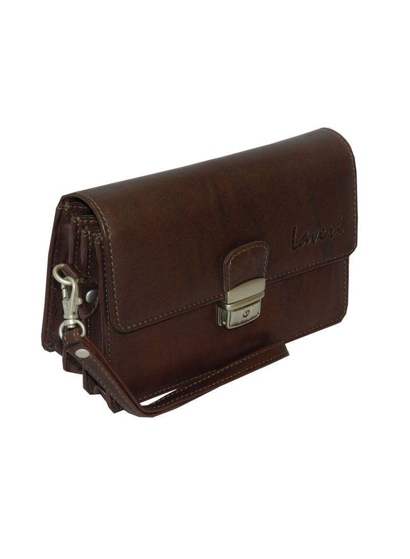 LAVERI LEATHER Laveri Genuine Leather Designer Hand Pouch For Travel  - Image 1