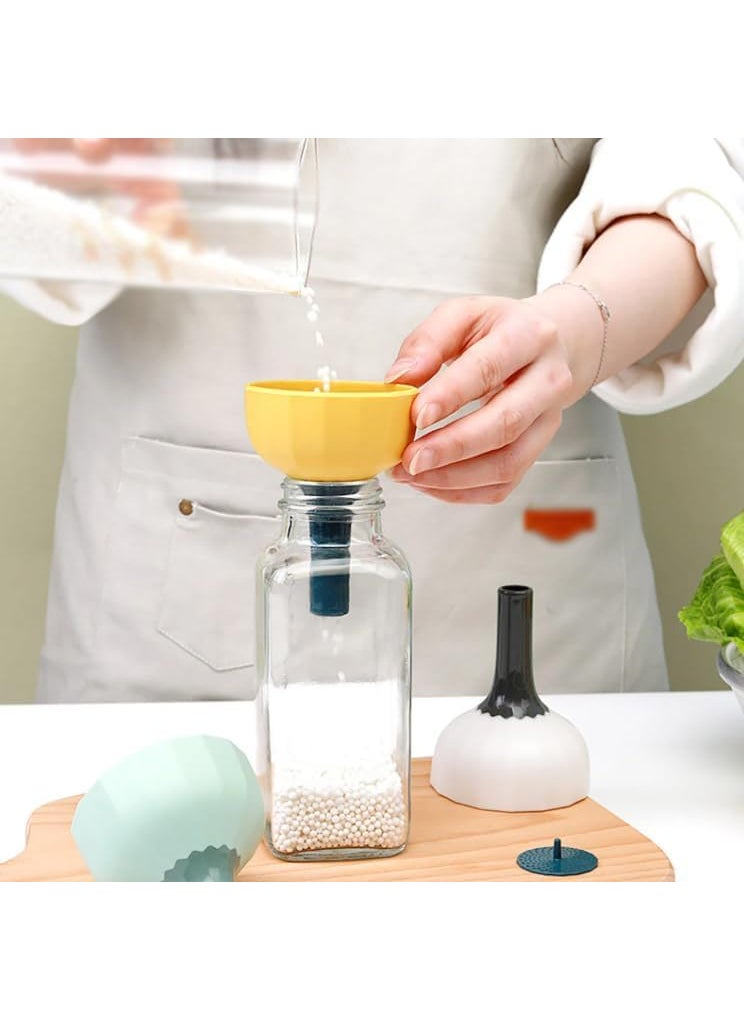 PURCHASE PLUSE PURCHASE PLUSE Mini Funnel Oil Strainer Kitchen Oil Water Spices Wine Flask Filter Funnel Filter for Herbs Oil Rubber Funnel with Strainer Funnel Tool With Kitchen Food Filter 1 pcs  - Image 3