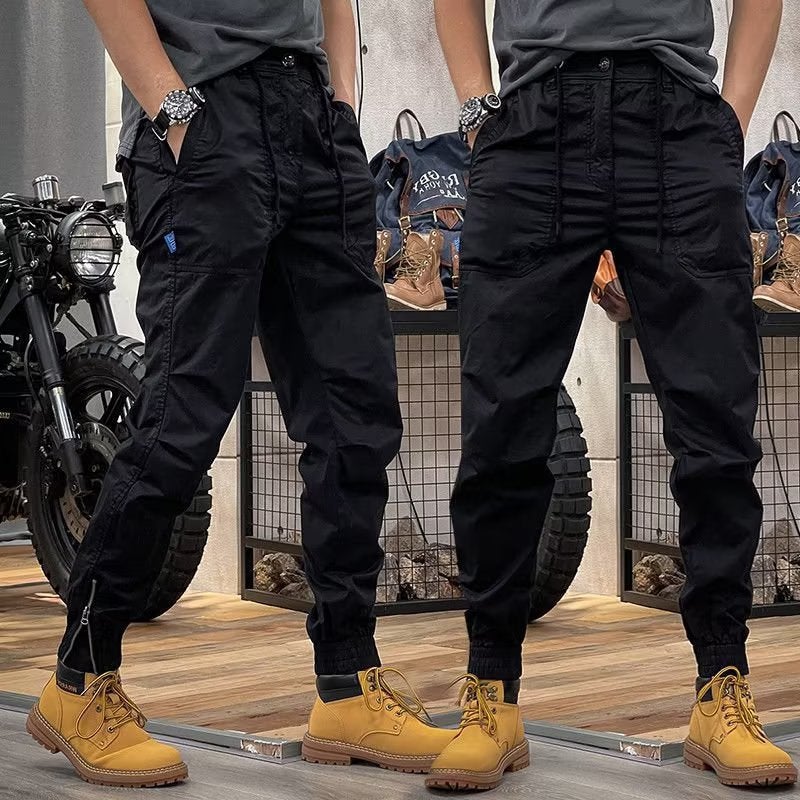 2023 Retro American Work Pants Mens Summer Lightweight Outdoor Casual Large Size Khaki  - Image 2