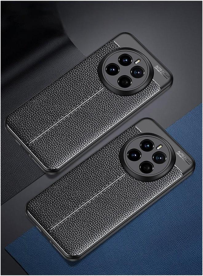 Case Compatible with Honor Magic 7 Pro, Leather Texture Slim Shockproof TPU Bumper Protective Anti-Scratch Anti-Fingerprint Phone Cover for Pro - Image 2