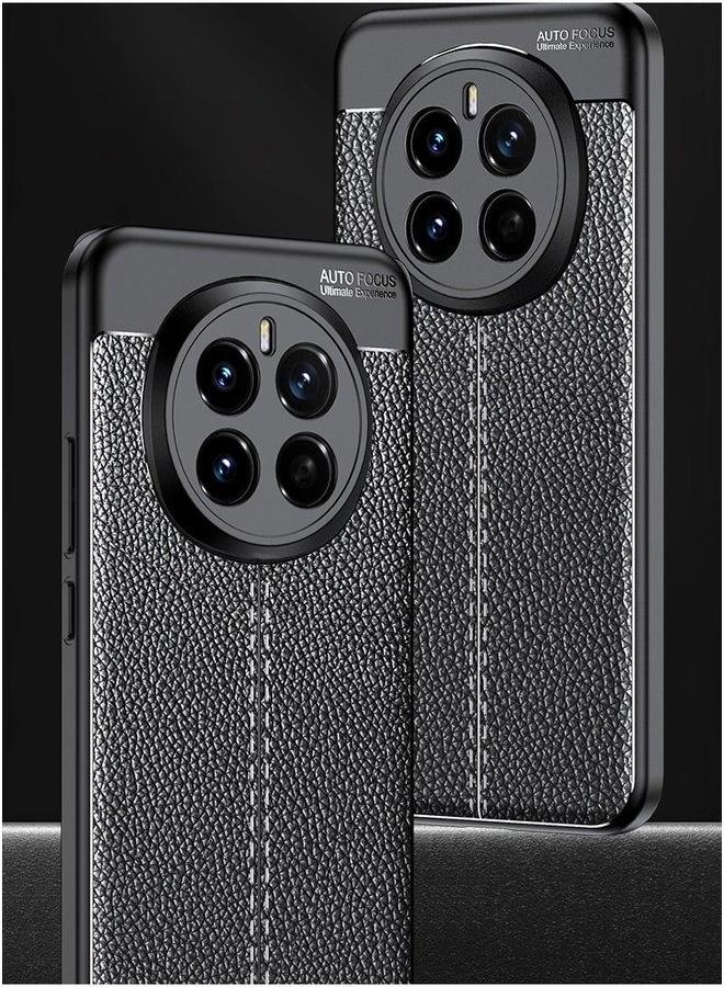 Case Compatible with Honor Magic 7 Pro, Leather Texture Slim Shockproof TPU Bumper Protective Anti-Scratch Anti-Fingerprint Phone Cover for Pro - Image 1