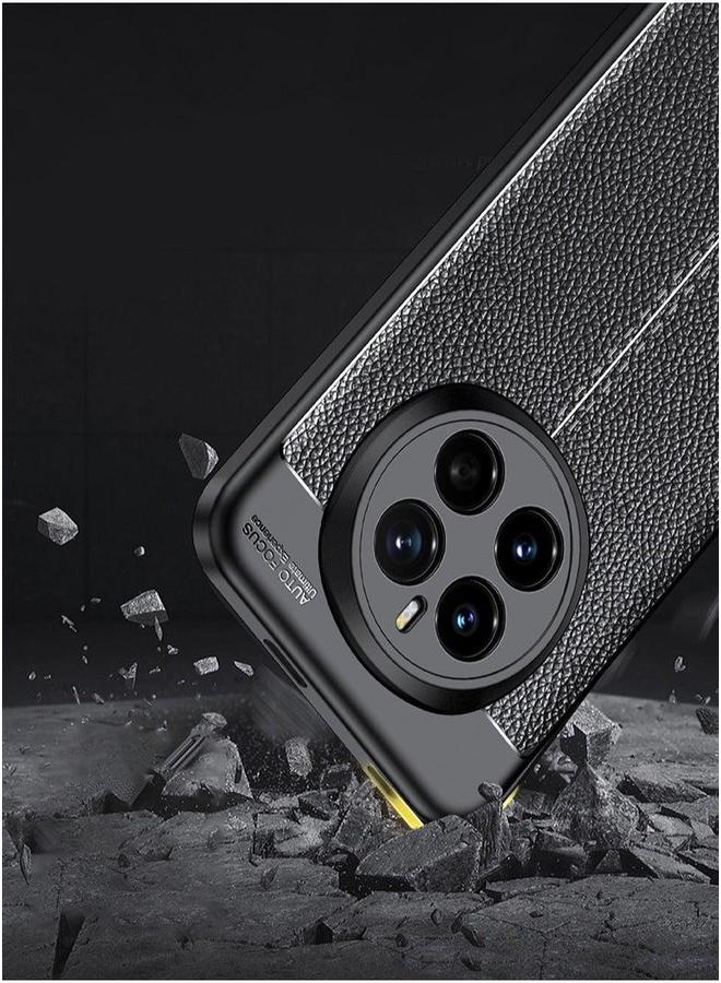 Case Compatible with Honor Magic 7 Pro, Leather Texture Slim Shockproof TPU Bumper Protective Anti-Scratch Anti-Fingerprint Phone Cover for Pro - Image 3