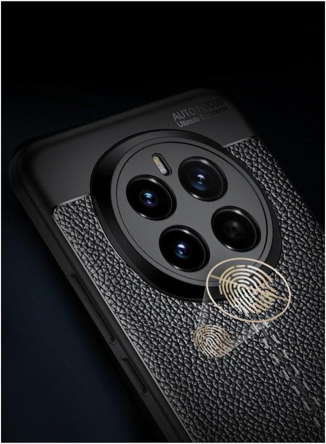 Case Compatible with Honor Magic 7 Pro, Leather Texture Slim Shockproof TPU Bumper Protective Anti-Scratch Anti-Fingerprint Phone Cover for Pro - Image 4
