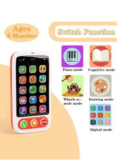 BAYBEE Baybee Electronic Learning Toys Touch Mobile Phone Toys for Kids Cell Phone Toy with 5 Modes Paino Painting Number Cognition Learning Educational Toy Musical Toy Mobile Toys for Baby Kids Toddlers  - Image 2