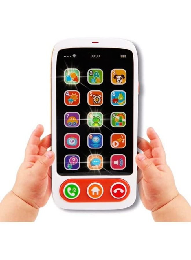 BAYBEE Baybee Electronic Learning Toys Touch Mobile Phone Toys for Kids Cell Phone Toy with 5 Modes Paino Painting Number Cognition Learning Educational Toy Musical Toy Mobile Toys for Baby Kids Toddlers - Image 1