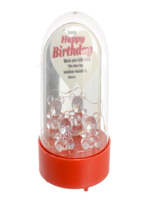 Glass Crystal Shaped Bear Led And Music
