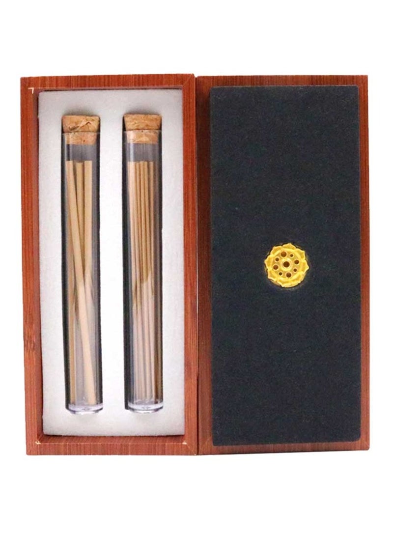 Bakhoor BoSidin Premium Cambodian Oud Incense Gift Set – 1.3mm and 3mm Sticks in Tubes with Beautiful Holder Pure Agarwood Fragrance in Elegant Box - Image 1
