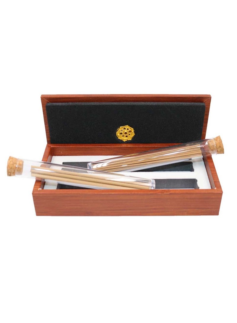 Bakhoor BoSidin Premium Cambodian Oud Incense Gift Set – 1.3mm and 3mm Sticks in Tubes with Beautiful Holder Pure Agarwood Fragrance in Elegant Box - Image 3
